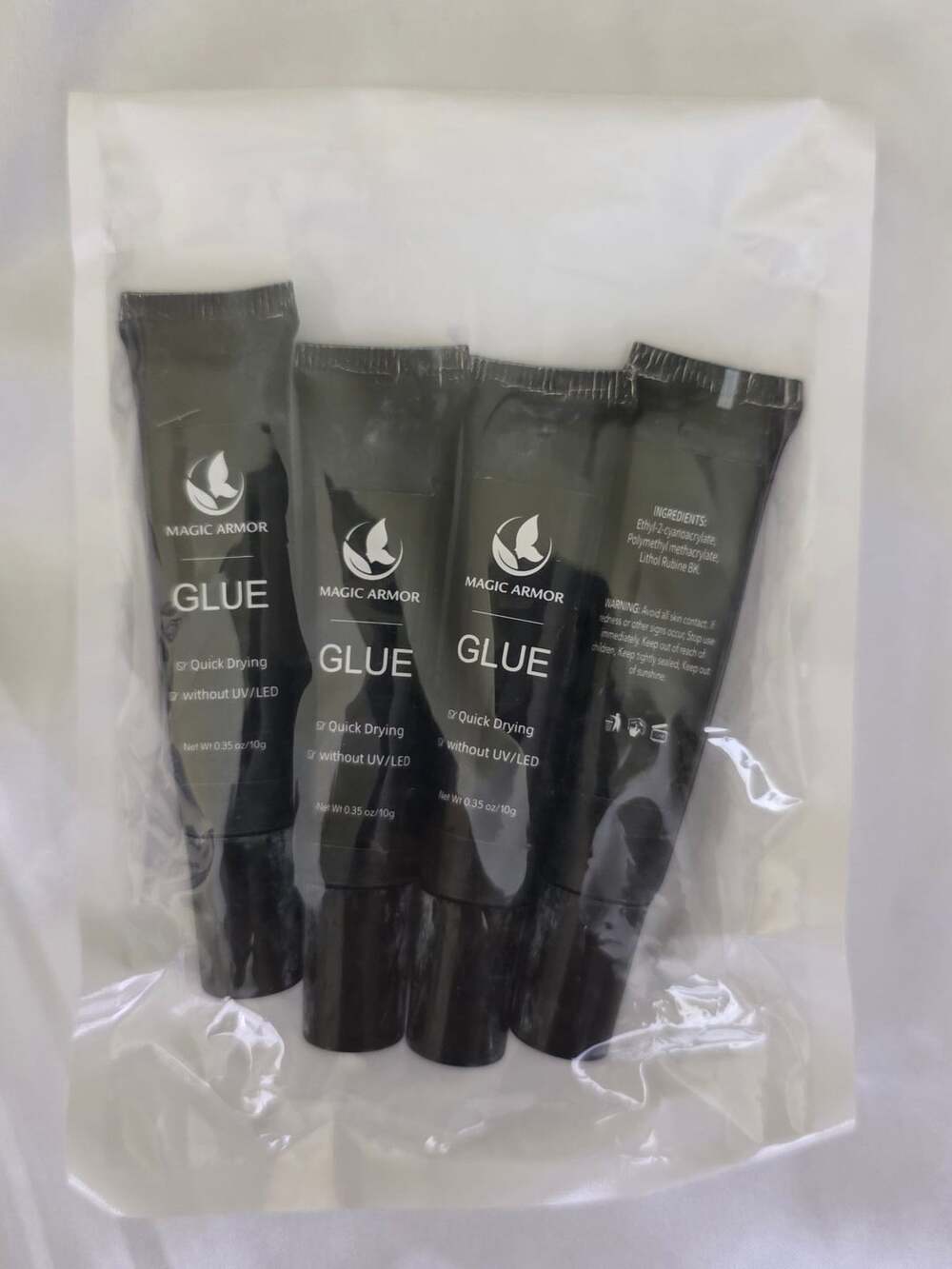 Magic Armor Nail Glue Quick Drying Without UV/LED 4 Piece Set Fresh